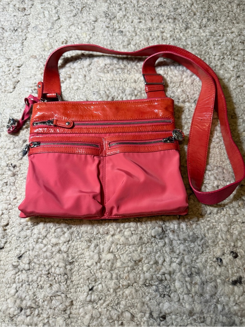 Brighton Red/Coral Crossbody Organizer Bag